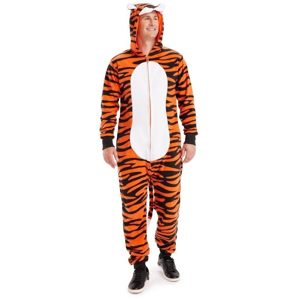 Tipsy Elves Tiger Large Mens Womens Unisex Jumpsuit Halloween Costume